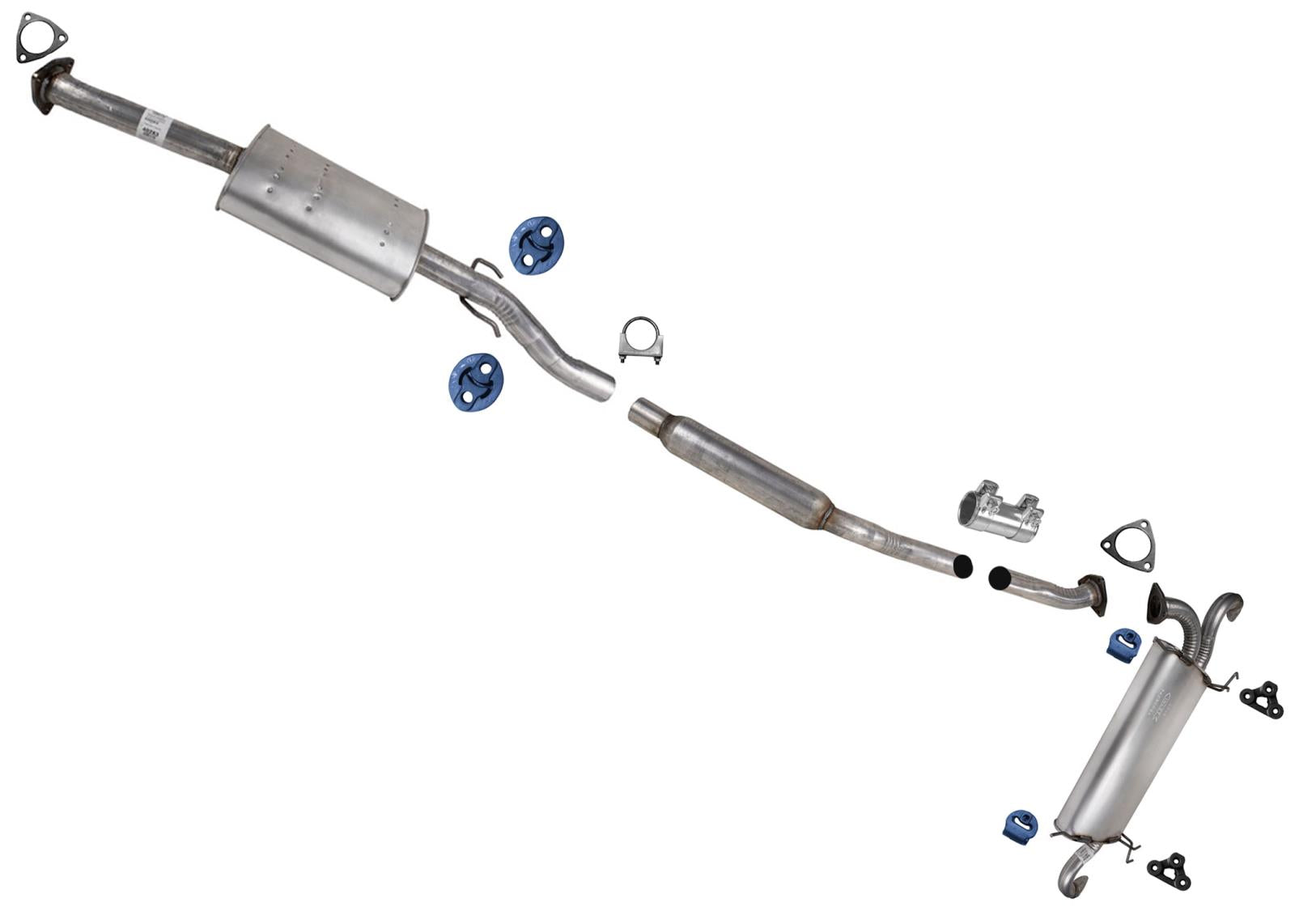 Front Muffler Resonator Rr Muffler Exhaust System for Acura RDX 2013 2015 2018