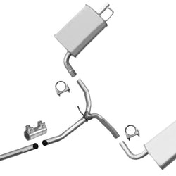 Weld on Y Pipe Dual Muffler System For Ford Flex 13-19 3.5L Natural Aspirated