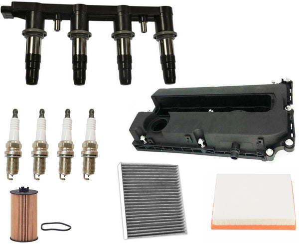 Valve Cover Ignition Spark Plugs Tune Up Kit For Cruze 1.8L 2010-16 Built Korea