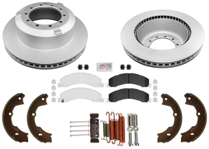 Rear Coated Disc Brake Rotors Fleet Galvanized Pads for Ram 4500 5500 2011-2024