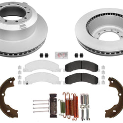 Rear Coated Disc Brake Rotors Fleet Galvanized Pads for Ram 4500 5500 2008-2024