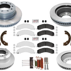 F&R Coated Disc Brake Rotors Fleet Galvanized Pads for Ram 4500 5500 2008-2024