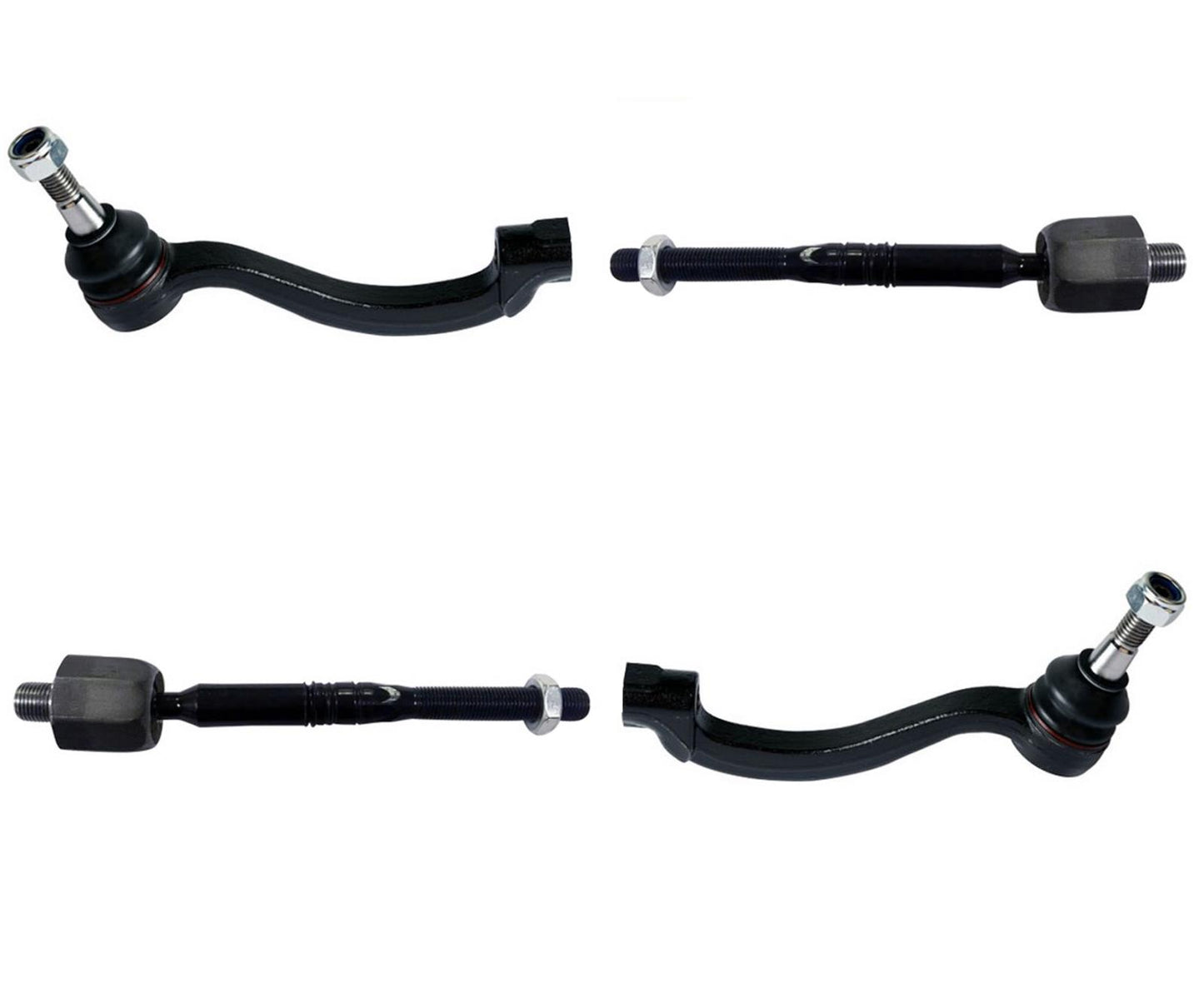 4pc Kit Front Inner Outer Tie Rods for Jaguar F-Pace 2017 2018 2020 2021 2023
