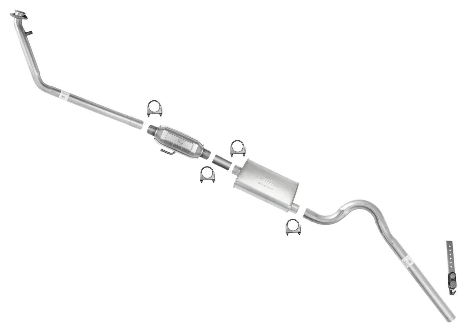 California Catalytic Converter Muffler Pipe Exhaust for Jeep CJ7 4.2L 1985-1986