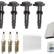 Ignition Coils Spark Plugs Tune Up Kit For Ford Escape 2.5L Hybrid 2020-2021