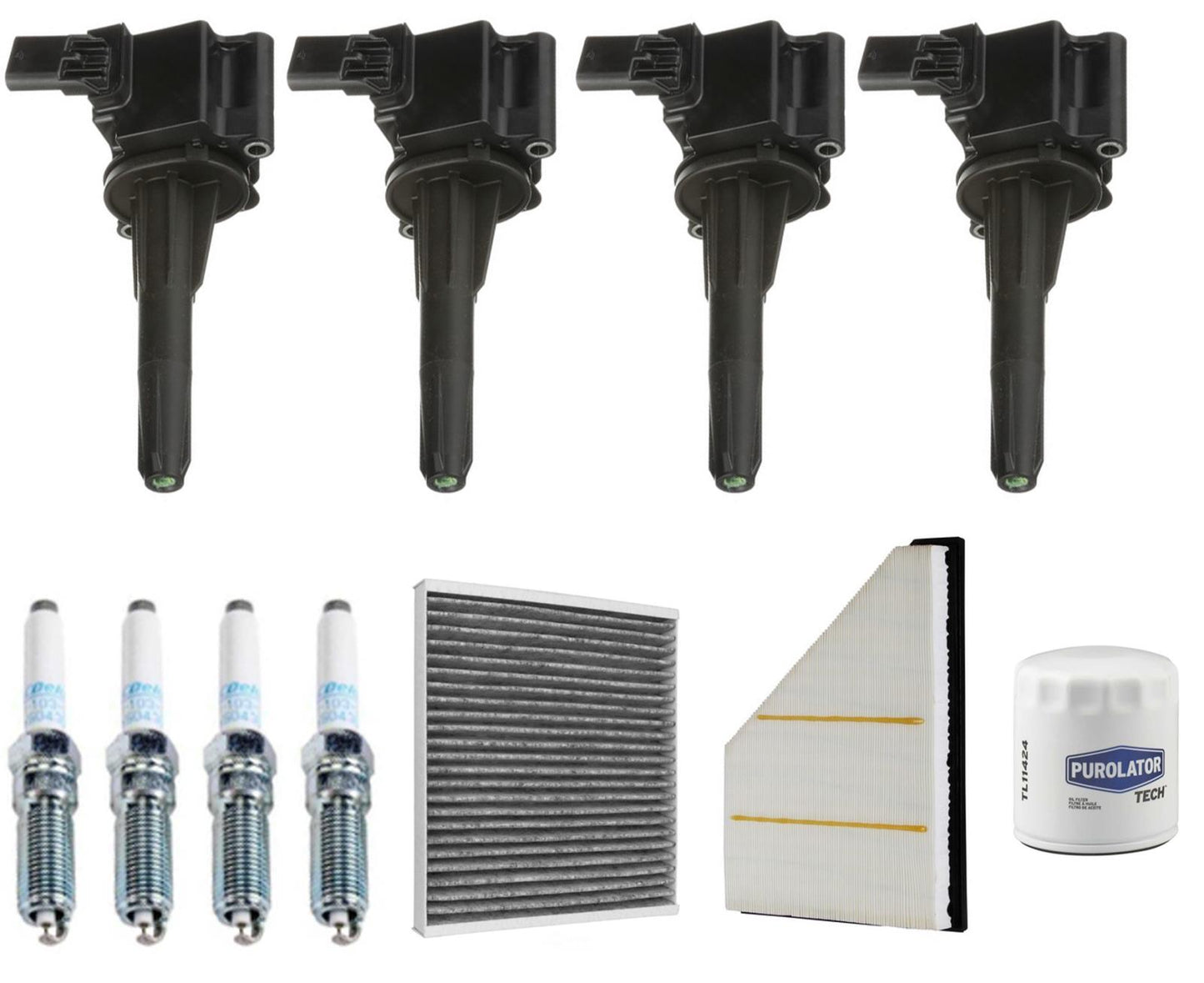Ignition Coils Iridium Spark Plugs Tune Up Kit For GMC Acadia 2.0L 2020-2022