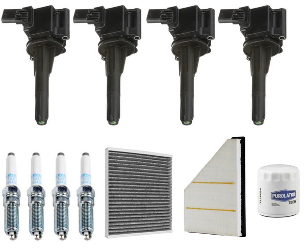 Ignition Coils Iridium Spark Plugs Tune Up Kit For GMC Acadia 2.0L 2020-2022