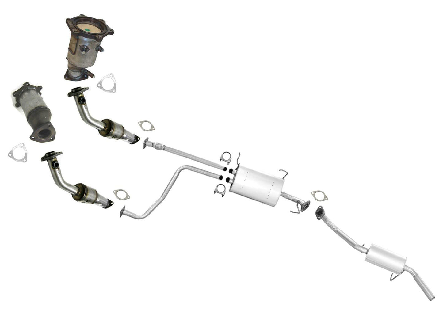96-00 Pathfinder 97-00 QX4 4 convertidores + sistema de escape silenciador
