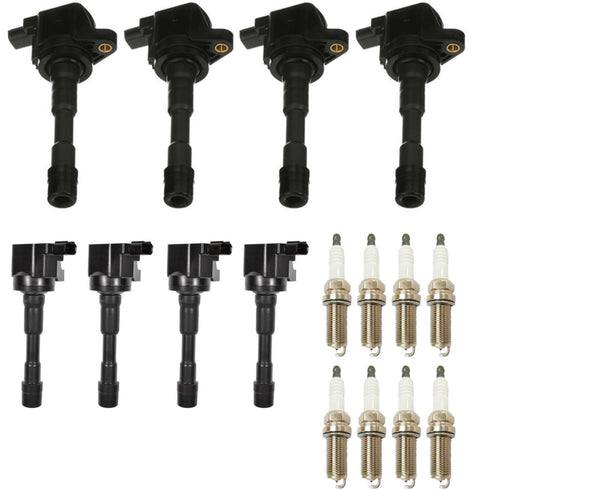 Front & Rear Ignition Coils & Spark Plugs For Honda Insight 1.3L 2010-2014