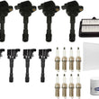 Front & Rear Ignition Coils Spark Plugs Tune Up Kit For Civic 1.5L 2012-2015