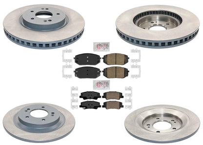 Front Rear Disc Brake Rotors & Disc Brake Pads For Hyundai Tucson 2022 2023 2024