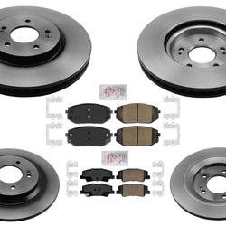 Front Rear Disc Brake Rotors + Disc Brake Pads For Hyundai Tucson 2022 2023 2024