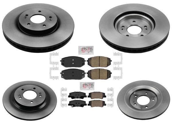 Front Rear Disc Brake Rotors + Disc Brake Pads For Hyundai Tucson 2022 2023 2024