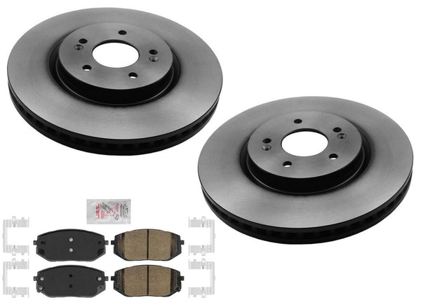 Front Disc Brake Rotors + Disc Brake Pads For Hyundai Tucson 2022 2023 2024