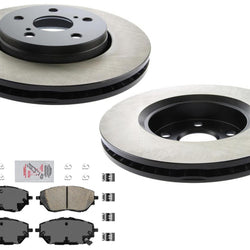 Front Coated Disc Brake Rotors & Pads for USA Built Models Toyota C-HR 2019-22