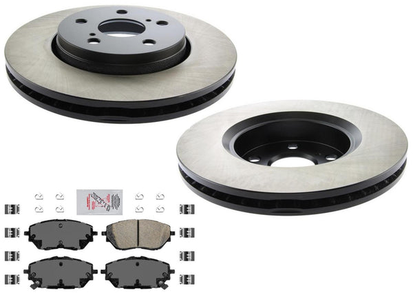 Front Coated Disc Brake Rotors & Pads for USA Built Models Toyota C-HR 2019-22