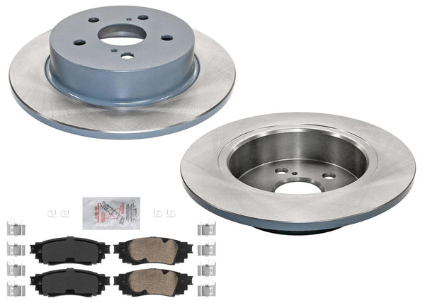 Rear Coated Disc Brake Rotors & Pads for USA Built Models Toyota C-HR 2019-2022