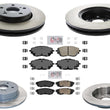 Coated Disc Brake Rotors & Pads for USA Built Models Toyota C-HR 2019-2022