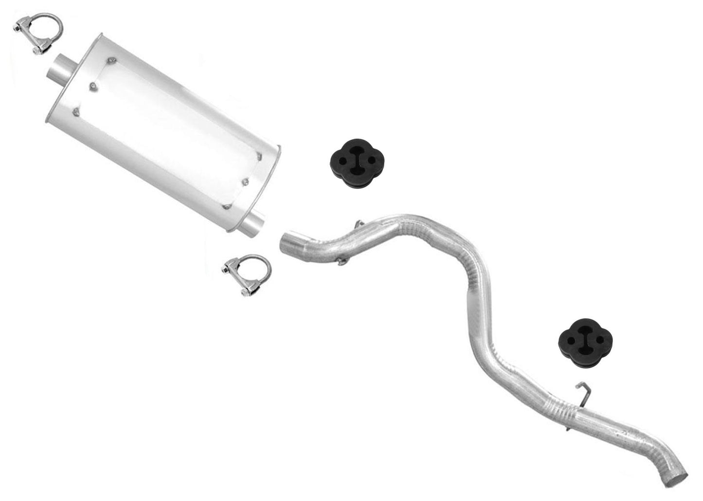 Exhaust System Muffler Tail Pipe For Jeep Wrangler 1997 1998 1999 2.5L 4.0L