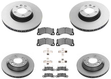 Coated F&R Disc Brake Rotors Brake Pads for Porsche Cayenne 2011-2018 3.0L 3.6L