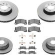 Coated F&R Disc Brake Rotors Brake Pads for Porsche Cayenne 2011-2018 3.0L 3.6L