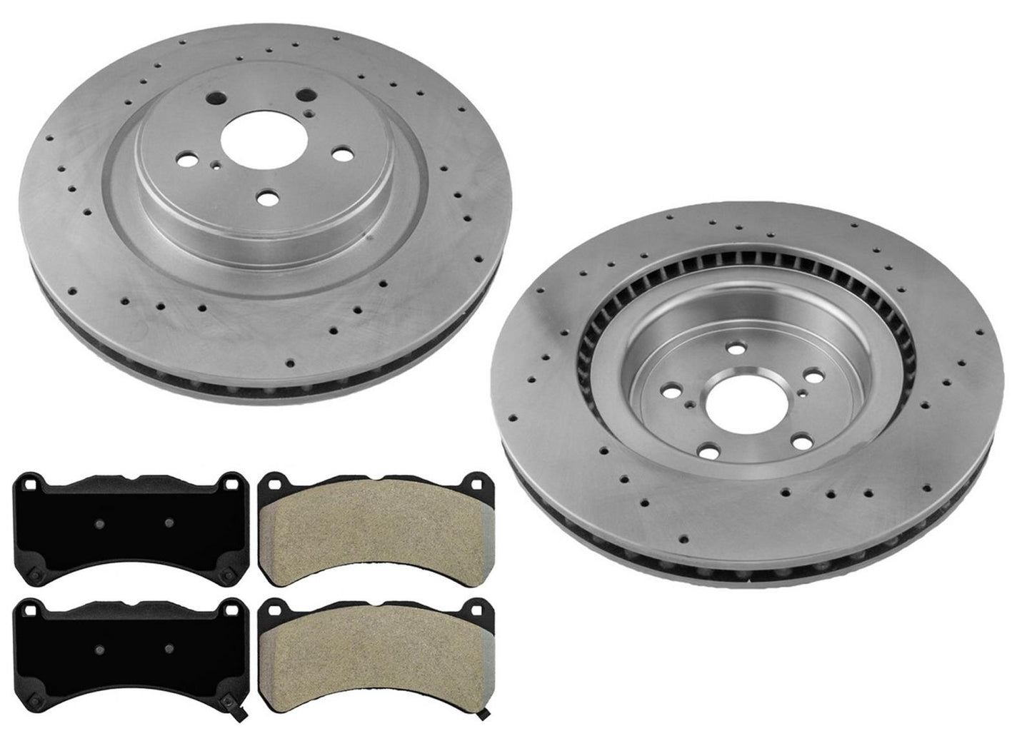 Coated Front Disc Brake Rotors Disc Brake Pads for Lexus IS F 2008 2010 2014