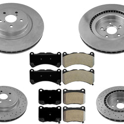 Premium Front & Rear Disc Brake Rotors Pads for Lexus IS F 2008 2010 2014 5.0L