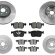 Coated Front Rear Disc Brake Rotors & Pads for Jaguar I-Pace 2021 2022 2023 2024