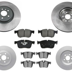Coated Front Rear Disc Brake Rotors & Pads for Jaguar I-Pace 2021 2022 2023 2024