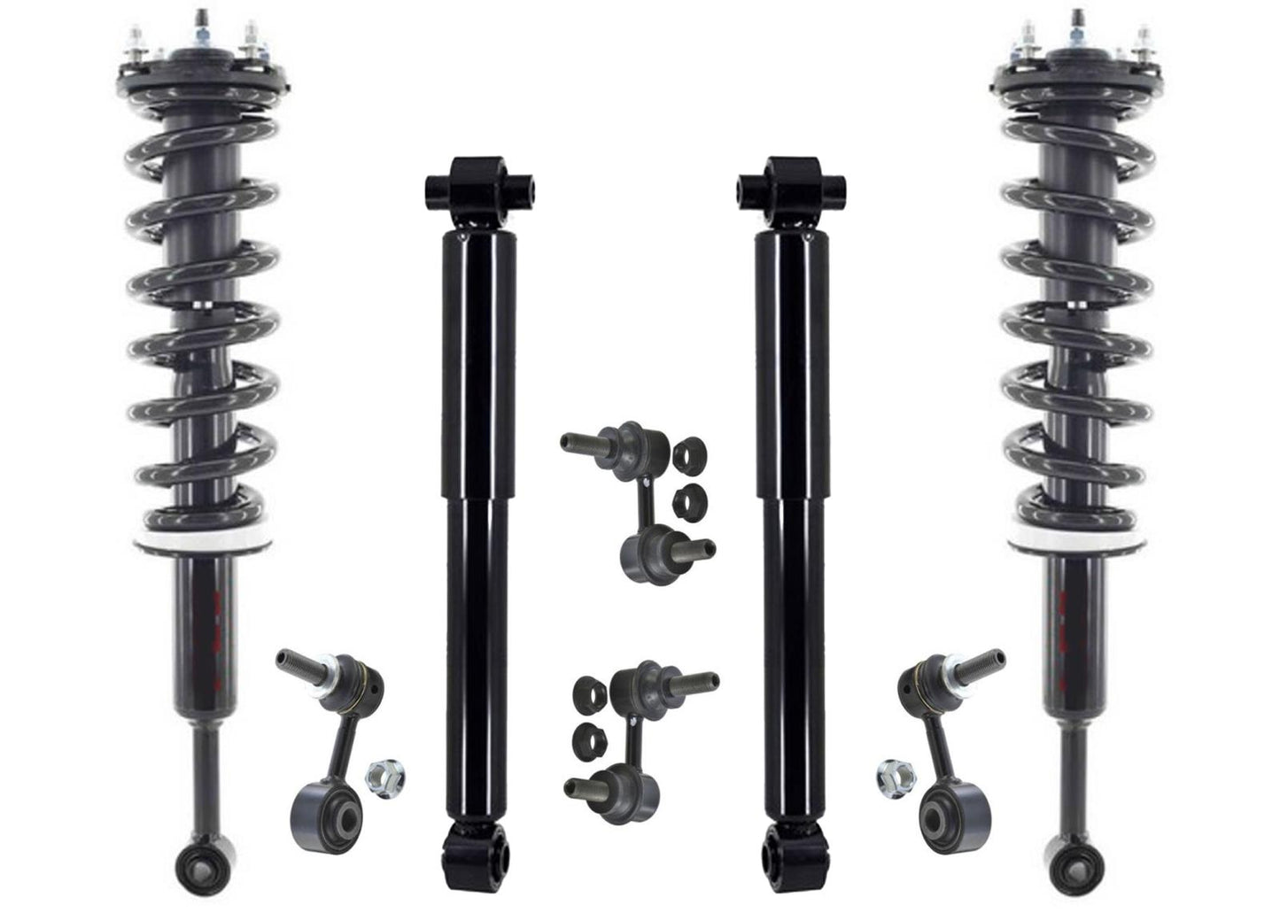 Puntales de resorte helicoidal de 8 piezas con tracción en las 4 ruedas para Toyota Sequoia no electrónico 08-15