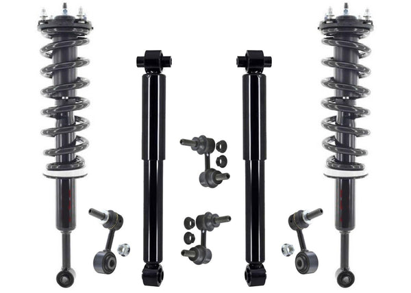 Puntales de resorte helicoidal de 8 piezas con tracción en las 4 ruedas para Toyota Sequoia no electrónico 08-15