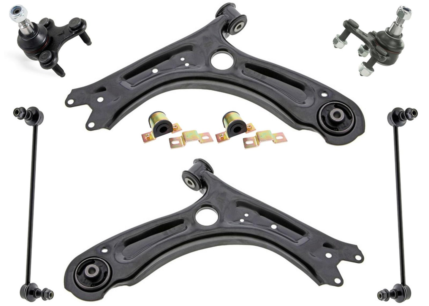 Front L&R Lower Control Arm w Ball Joint for Volkswagen Jetta Sedan 2011-2018