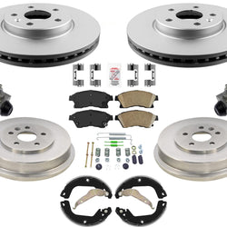 Improved Coated Rotor Drums Brake Pads Shoes Hardware For Cruze 2010 2014 2015