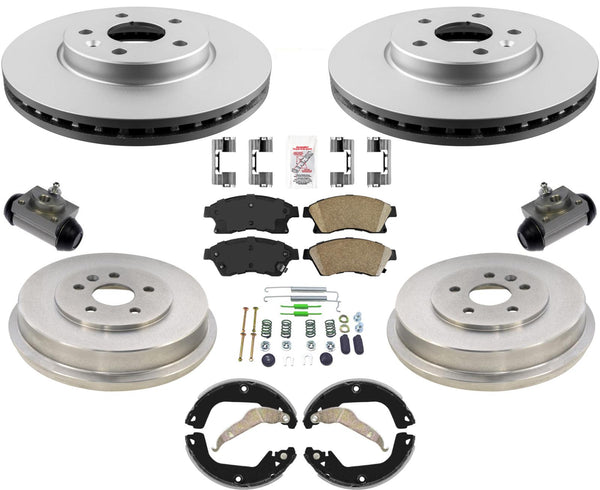 Improved Coated Rotor Drums Brake Pads Shoes Hardware For Cruze 2010 2014 2015