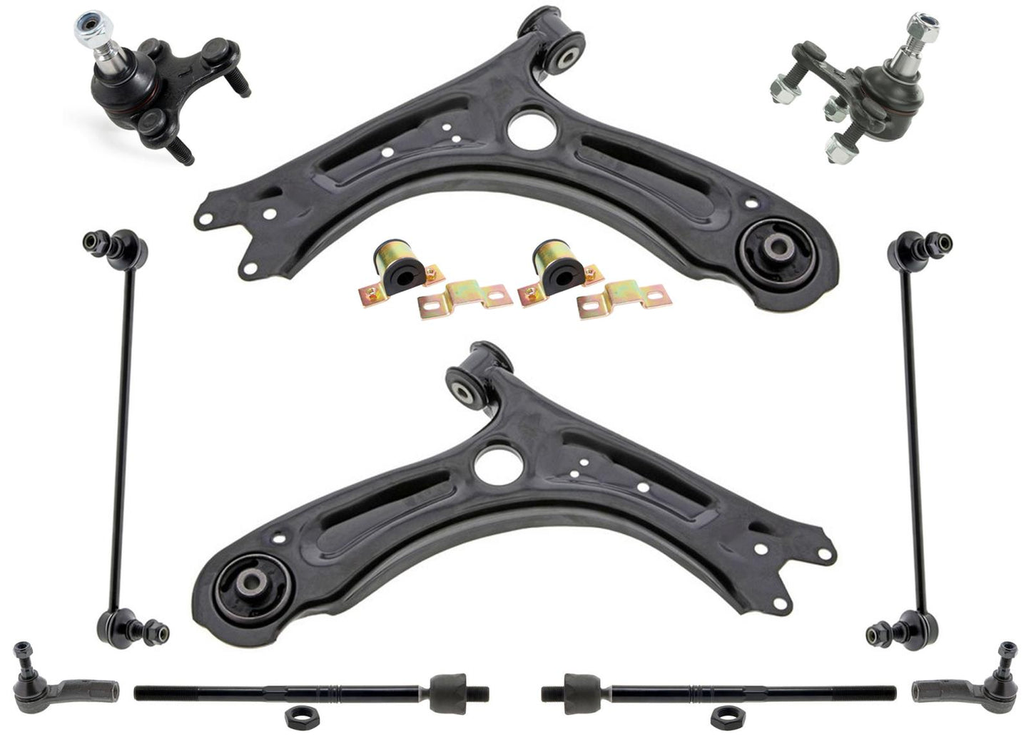 Front L&R Lower Control Arm w Ball Joint for Volkswagen Jetta Sedan 2011-2018