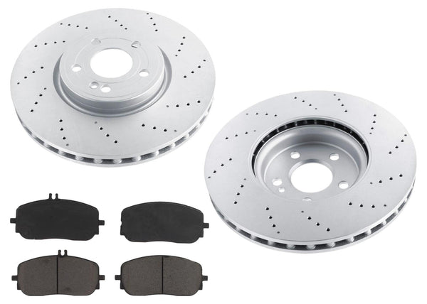 Drilled Front Disc Brake Rotors Disc Brake Pads for CLA250 AMG Package 2020-25