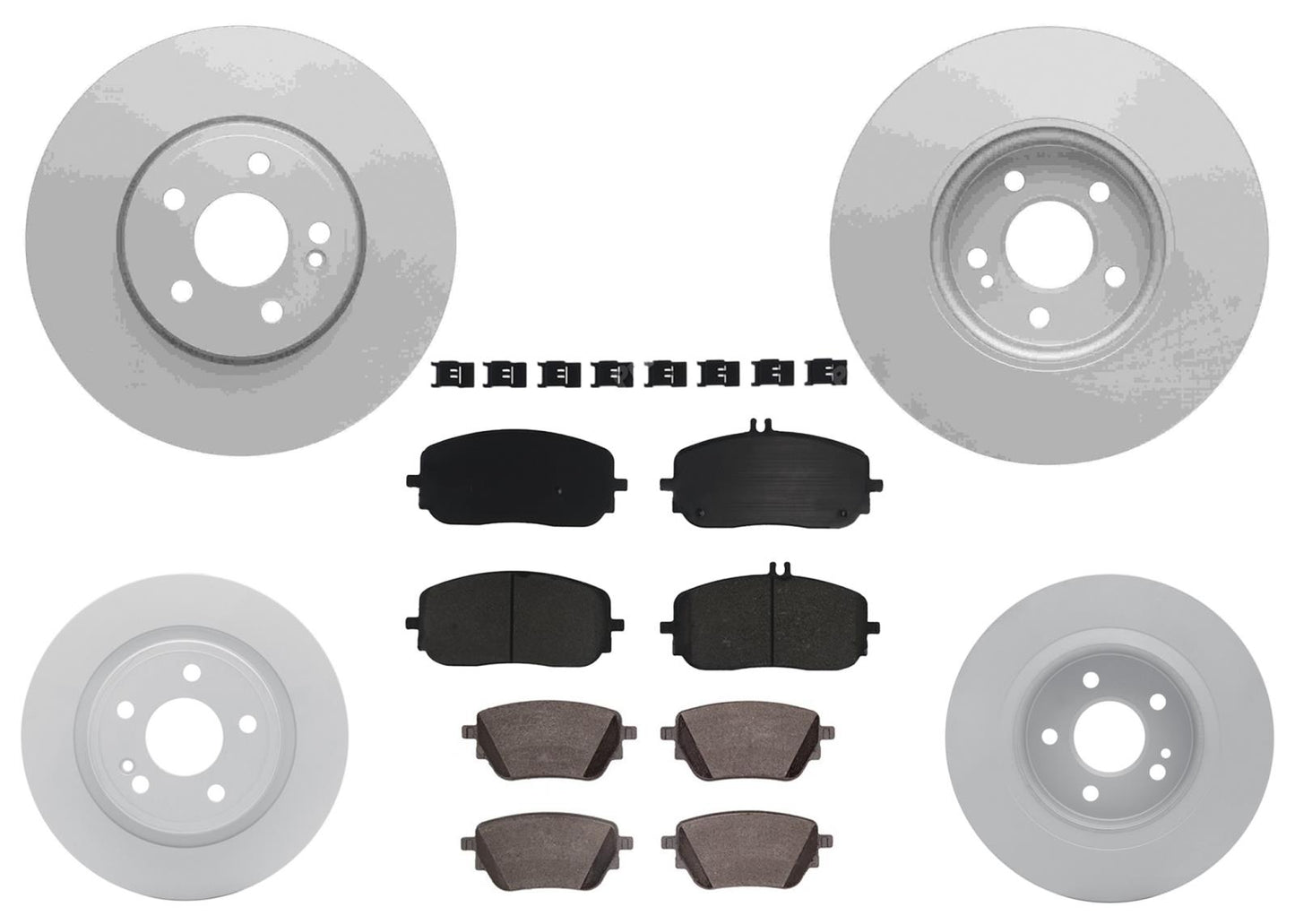 F&R Coated Disc Brake Rotors Disc Brake Pads for CLA250 318MM Base Model 20-25