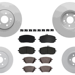 F&R Coated Disc Brake Rotors Disc Brake Pads for CLA250 318MM Base Model 20-25