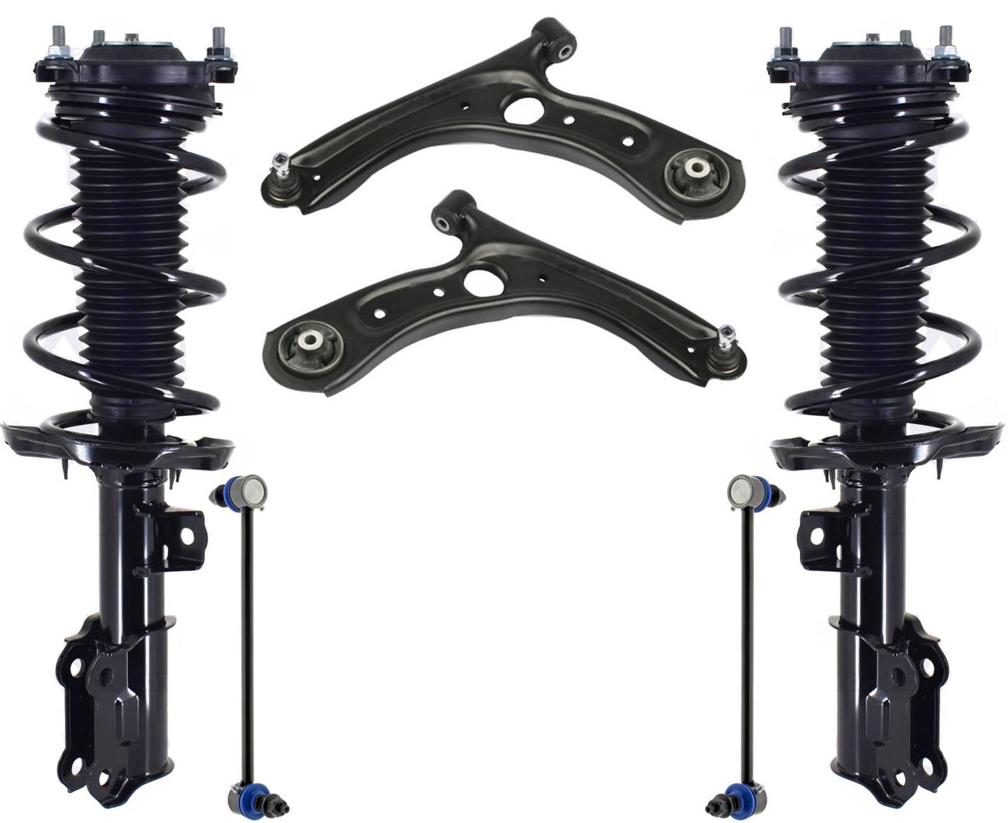Front Struts Control Arms Tie Rods & Links For Hyundai Elantra 2.0L 2021-2024