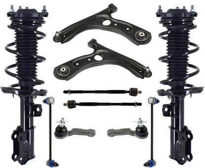 Front Struts Control Arms Tie Rods & Links For Hyundai Elantra 2.0L 2021-2024