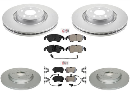 Front & Rear Coated Disc Rotors Disc Brake Pads for Audi A6 2012 2013 2.0L Eng