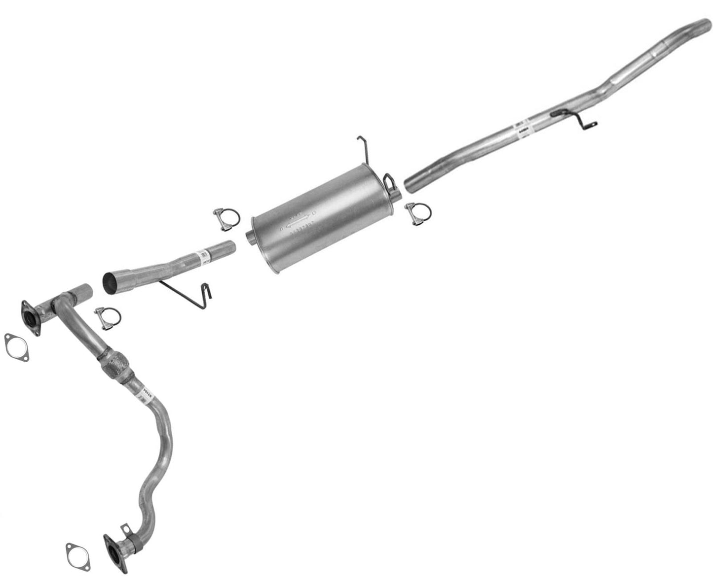 Tubo en Y medio y silenciador trasero para Nissan XTerra 03-04 3.3L aspiración natural