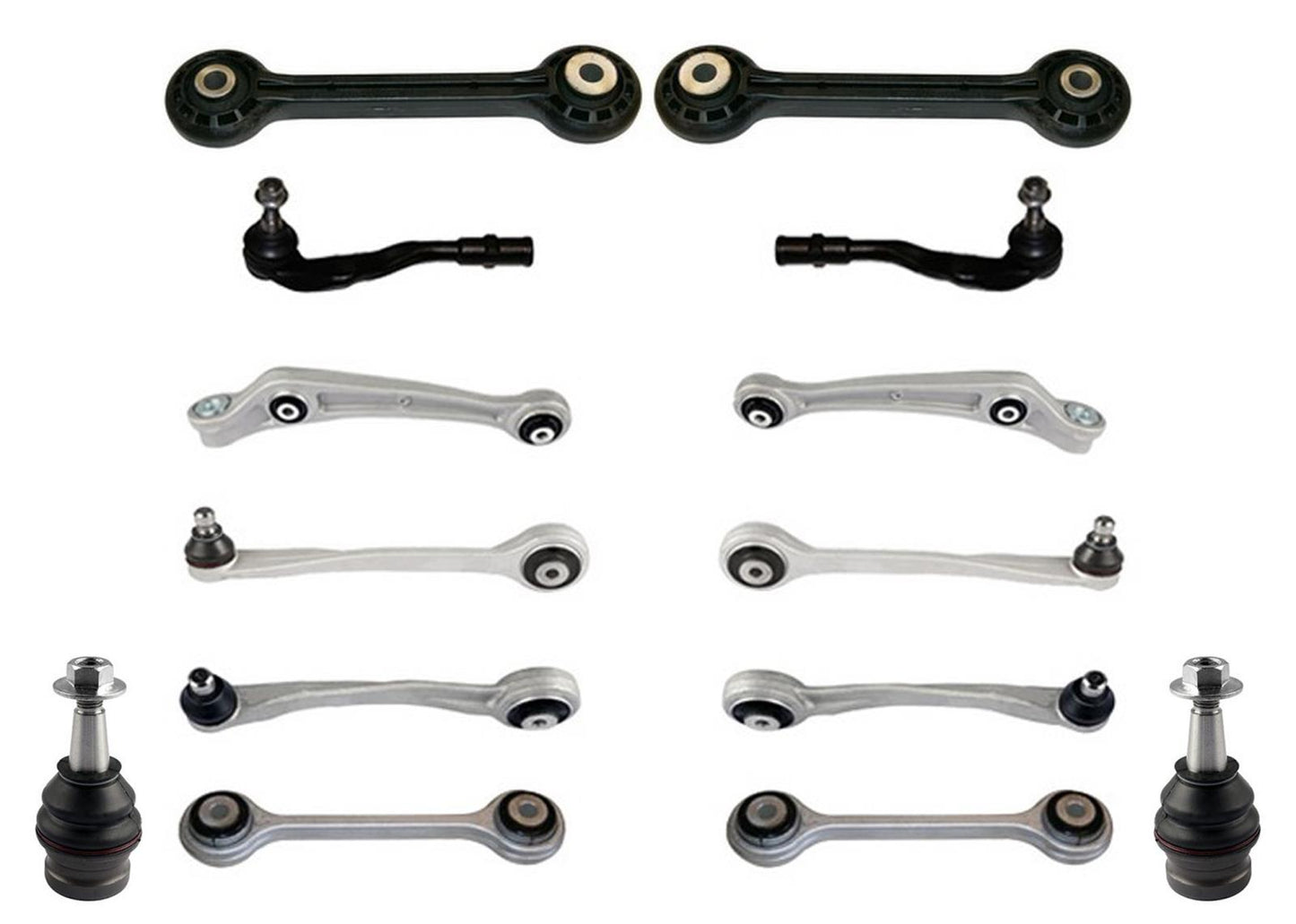 Front Lower & Upper Control Arms Tie Rods Ball Joints for Audi A4 A5 Q5 S5 2012