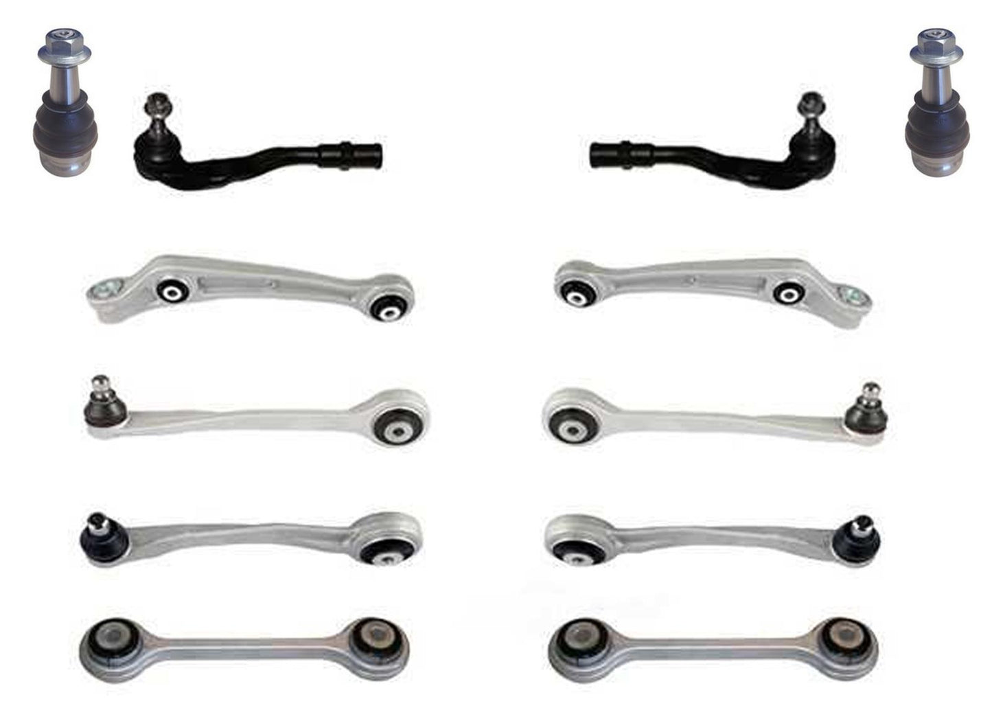 Front Lower & Upper Control Arms Ball Joints for Audi A4 Quattro 2013 2014