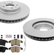 Front Coated Disc Brake Rotors Brake Pads for Lincoln MKZ 2013-16 2.0L 3.7L Gas