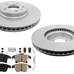 Front Coated Disc Brake Rotors Brake Pads for Lincoln MKZ 2013-16 2.0L 3.7L Gas