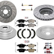 Drilled Front & Rear Brake Disc Rotors Pads for Mercedes Benz C350 2008-2015
