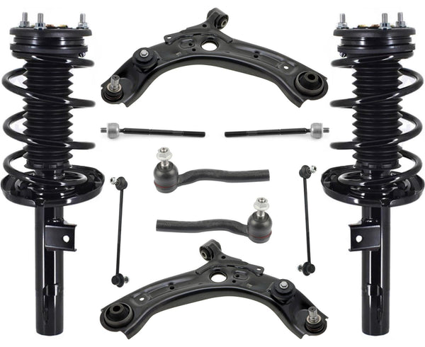 Front Struts Control Arms Tie Rods Links For Mazda 3 2019-22 All Wheel Drive
