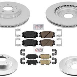 GEO Coated Brake Disc Rotors Brake Pads for KIA Soul Turbocharged 2020 2021 2022