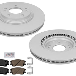 Front Coated Disc Brake Rotors & Pads for KIA Soul Turbocharged 2020 2021 2022